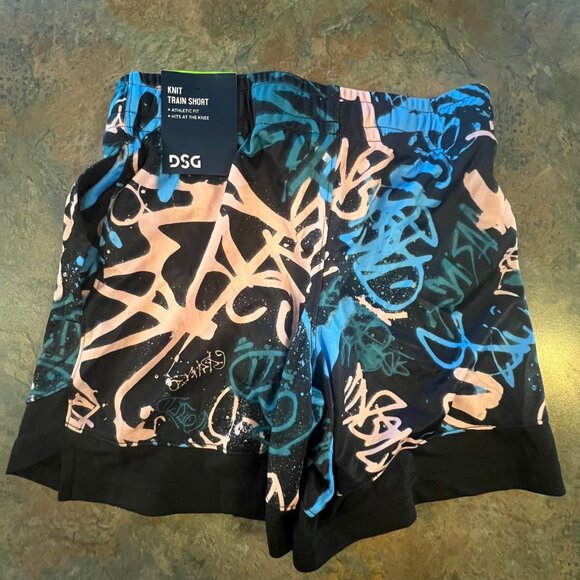 DSG Boys 2XS Multi Tagger Knit Training‎ Shorts Graffiti Print - Picture 2 of 8